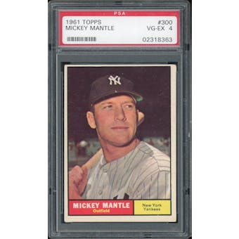 1961 Topps #300 Mickey Mantle PSA 4 *8363 (Reed Buy)