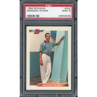 1992 Bowman #302 Mariano Rivera PSA 9 *6008 (Reed Buy)