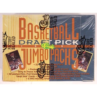 1993/94 Classic Draft Picks & Prospects Basketball Jumbo Box (Reed Buy)