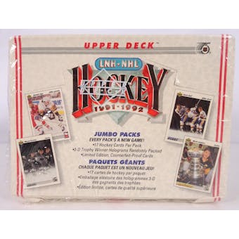 1991/92 Upper Deck Low Series Bilingual Hockey Jumbo Box (Reed Buy)