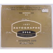 2006 Just Minors Just Autographs Baseball Hobby Box (Reed Buy)