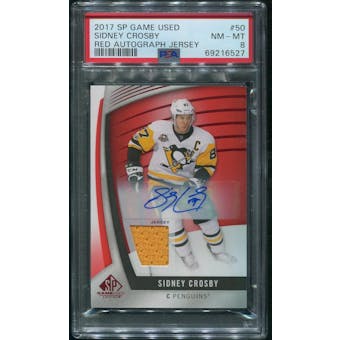 2017/18 SP Game Used Hockey #50 Sidney Crosby Red Jersey Auto PSA 8 (NM-MT)