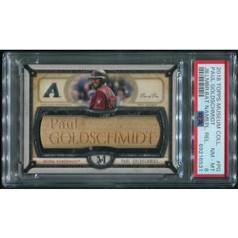 2018 Topps Museum Collection Baseball #JLBNPG Paul Goldschmidt Jumbo Lumber Bat Nameplate #1/1 PSA 8 (NM-MT)