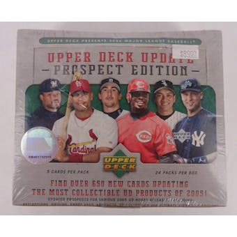 2005 Upper Deck Update Prospect Edition Baseball Hobby Box (Torn) (Reed Buy)