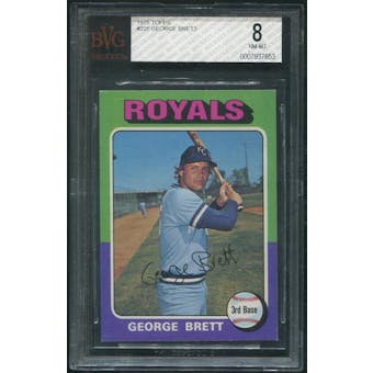 1975 Topps Baseball #228 George Brett Rookie BVG 8 (NM-MT)