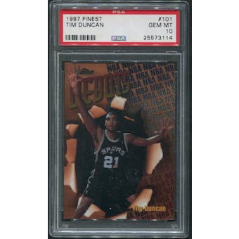 1997/98 Finest Basketball #101 Tim Duncan Rookie PSA 10 (GEM MT)