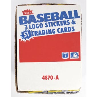 1987 Fleer Baseball Rack Box (Opened) (Reed Buy)