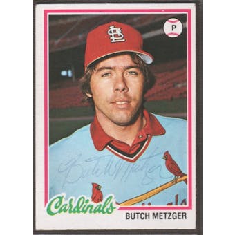 1978 Topps Baseball #431 Butch Metzger Signed in Person Auto