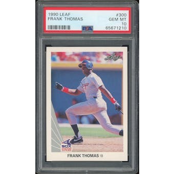 1990 Leaf #300 Frank Thomas RC PSA 10 *1210 (Reed Buy)