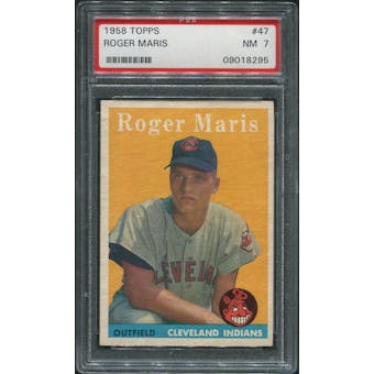 1958 Topps Baseball #47 Roger Maris Rookie PSA 7 (NM)