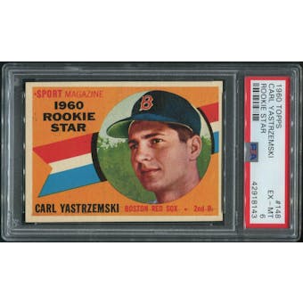 1960 Topps Baseball #148 Carl Yastrzemski Rookie PSA 6 (EX-MT)