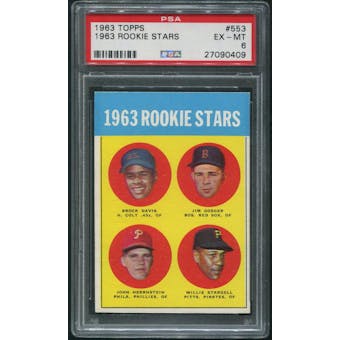 1963 Topps Baseball #553 Willie Stargell Rookie PSA 6 (EX-MT)