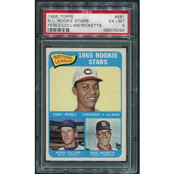 1965 Topps Baseball #581 Tony Perez Rookie PSA 6 (EX-MT)