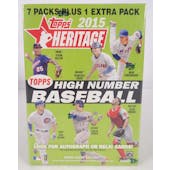 2015 Topps Heritage High Number Baseball Blaster Box (Reed Buy)