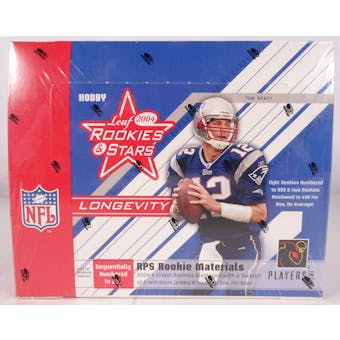 2004 Leaf Rookies & Stars Longevity Football Hobby Box (Reed Buy)