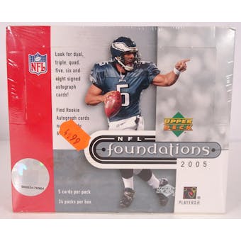 2005 Upper Deck Foundations Football Hobby Box (Reed Buy)