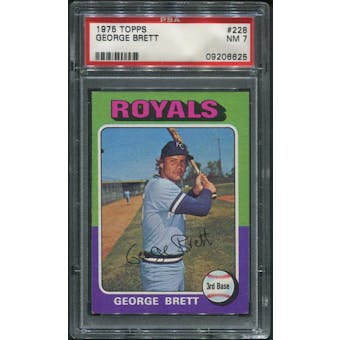 1975 Topps Baseball #228 George Brett Rookie PSA 7 (NM)