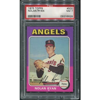 1975 Topps Baseball #500 Nolan Ryan PSA 7 (NM)