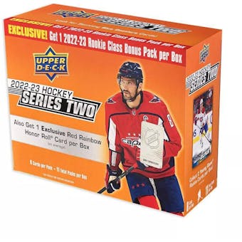 2022/23 Upper Deck Series 2 Hockey 11-Pack Mega Box (Rookie Class Bonus Pack!)