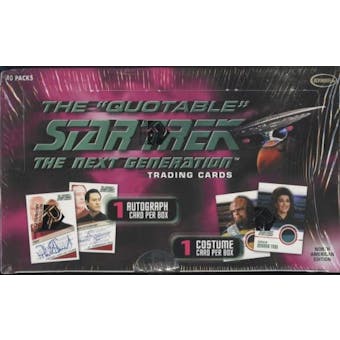 Star Trek The Quotable The Next Generation Trading Cards Box (Rittenhouse 2005)