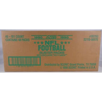 1990 Score Football Jumbo Blister Pack Case (Reed Buy)