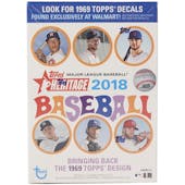 2018 Topps Heritage Baseball 8-Pack Blaster Box (Walmart)