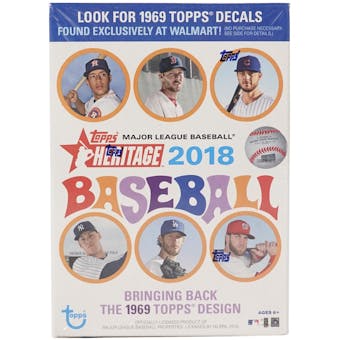 2018 Topps Heritage Baseball 8-Pack Blaster Box (Walmart)