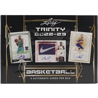 2022/23 Leaf Trinity Basketball Hobby 10-Box Case- Two-Bros 10 Spot Random Box Break #3