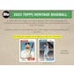 2023 Topps Heritage Baseball Hobby 12-Box Case (Factory Fresh)