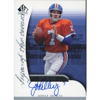 2005 SP Authentic Sign of the Times #SOTJE John Elway Autograph (Reed Buy)
