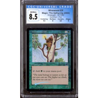 Magic the Gathering Onslaught FOIL Wirewood Elf 301/350 CGC 8.5 NEAR MINT (NM)
