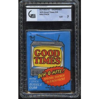 1975 Topps Good Times Wax Pack GAI 7 (NM)