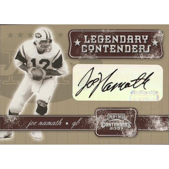 2001 Playoff Contenders Legendary Autographs #LC34 Joe Namath only 100 signed (Reed Buy)