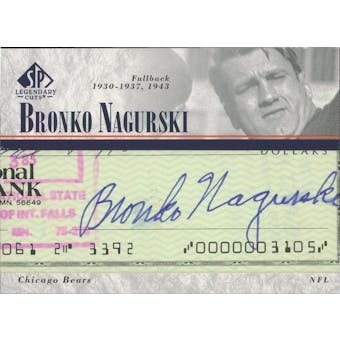 2002 SP Legendary Cuts Autographs #LCBN Bronko Nagurski only 75 signed (Reed Buy)