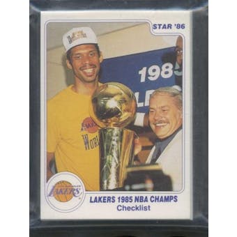 1985/86 Star Co. Basketball Lakers Champs Bagged Set