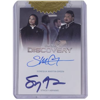 Star Trek Discovery Season Four Dual Signed Card by Sonequa Martin-Green & Stacey Abrams (Rittenhouse 2023)