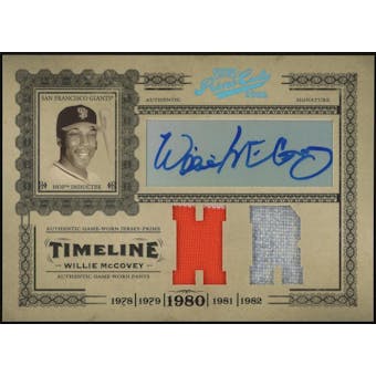 2005 Prime Cuts Timeline Signature Material Combo #T28 Willie McCovey Autograph #/10 (Reed Buy)