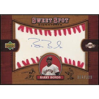 2002 Sweet Spot Signatures #BB Barry Bonds Autograph #/380 (Reed Buy)