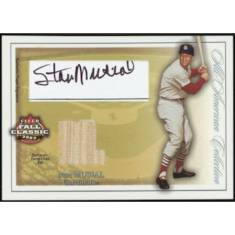2003 Fleer Fall Classic All-American Game Used Autograph #AAGASM Stan Musial #/25 (Reed Buy)