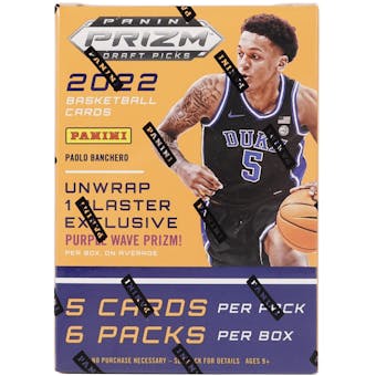 2022/23 Panini Prizm Draft Picks Basketball 6-Pack Blaster Box (Purple Wave!)