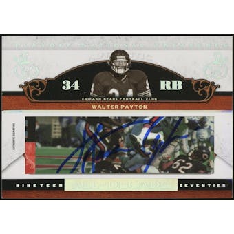 2007 National Treasures All Decade Signature Cuts #ADWP Walter Payton Autograph #/34 (Reed Buy)