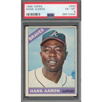 1966 Topps Baseball #500 Hank Aaron PSA 6 *5334 (Reed Buy)