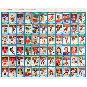 1979/80 Topps Hockey Uncut Proof Sheet With Wayne Gretzky #18 Rookie Card (Topps Vault)