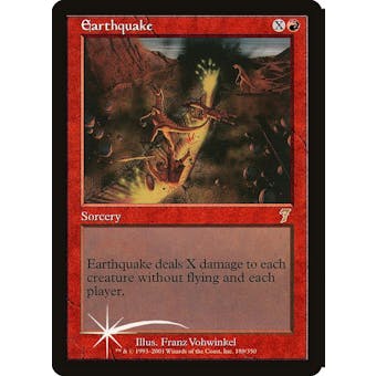 Magic the Gathering 7th Edition Seventh Ed FOIL Earthquake - MODERATELY PLAYED (MP)
