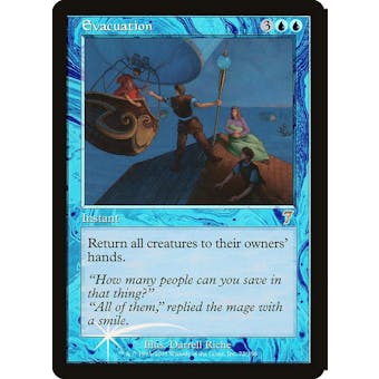 Magic the Gathering 7th Edition Seventh Ed FOIL Evacuation LIGHTLY PLAYED (LP)