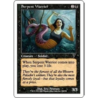 Magic the Gathering 7th Edition Single Serpent Warrior Foil