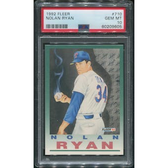 1992 Fleer Baseball #710 Nolan Ryan PSA 10 (GEM MT)