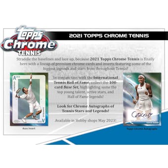 2021 Topps Chrome Tennis Hobby 12-Box Case- DACW Live 12 Spot Random Box Break #1