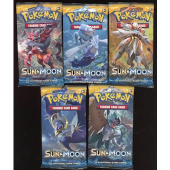 Pokemon Sun & Moon Booster 5-Pack Lot (All Arts) (Reed Buy)
