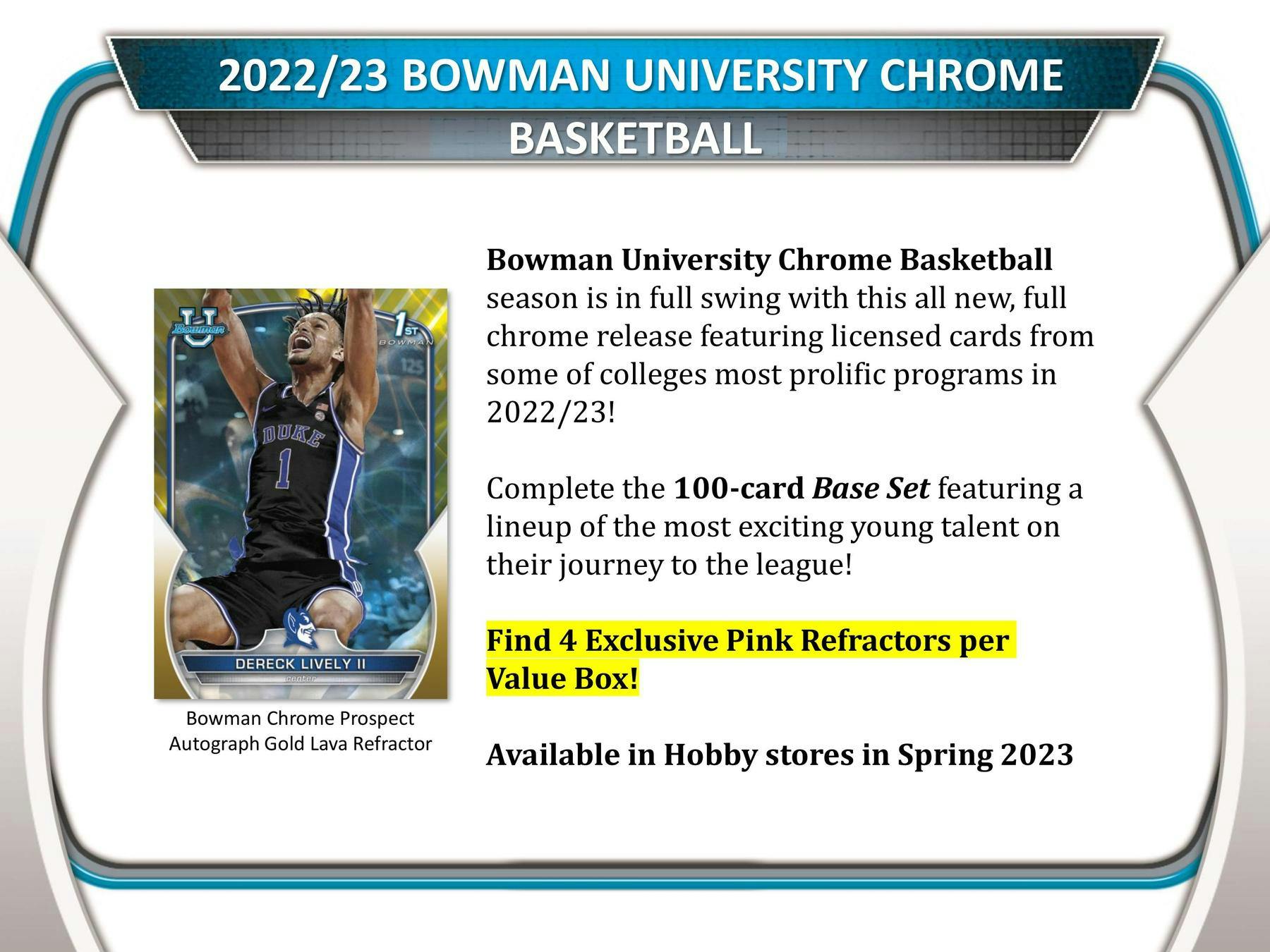 2022/23 Bowman University Chrome Basketball 7Pack Blaster Box DA